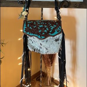 Myra cowprint crossbody